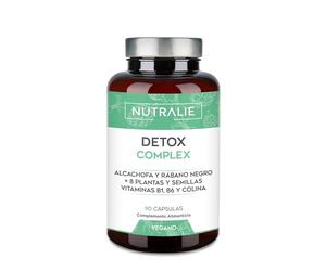 Detox Depurativo - Hígado - Cardo Mariano + Colina + Alcachofa + Diente de León + 8 Plantas y Semillas - 90 Cápsulas Veganas Complex Nutralie