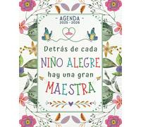 Detrás de cada niño alegre - Regalo para Profesora: Grande planificador semanal y mensual | Regalos originales para maestras | 2 páginas = 1 semana | Regalos fin de curso