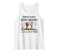 Detrás de cada buena mujer hay muchos perros Camiseta sin Mangas