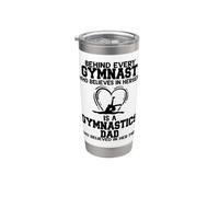 Detrás de cada gimnasta hay un padre de gimnasia Vaso térmico de acero inoxidable de doble pared