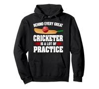 Detrás de cada gran jugador de críquet hay mucha práctica de críquet Sudadera con Capucha