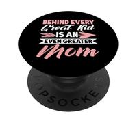 Detrás de Cada Gran niño Hay un Padre de Vida de mamá aún Mayor PopSockets PopGrip Adhesivo