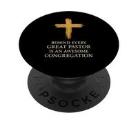 Detrás de cada gran pastor hay una impresionante congregación Jesús PopSockets PopGrip Adhesivo