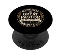 Detrás de cada gran pastor hay una impresionante congregación Jesús PopSockets PopGrip Adhesivo