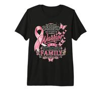 Detrás de Cada Guerrero Cita Cáncer de Mama Familia Coincidencia Camiseta Premium