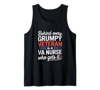 Detrás de cada veterano gruñón hay una enfermera de VA que lo consigue Camiseta sin Mangas