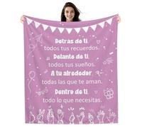 Detrás de ti todos tus recuerdos Delante de ti todos tus sueños A tu alrededor todas las que te aman Dentro de ti todo lo que necesitas Manta para Mujer Niña Regalo para Cumpleaños Graduación Navidad