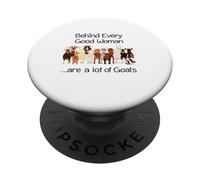 Detras de Toda Buena Mujer Hay Muchas Cabras PopSockets PopGrip Adhesivo