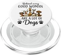 Detrás de toda buena mujer hay muchos perros PopSockets PopGrip para MagSafe