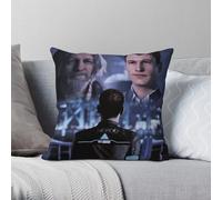 Detroit Become Human - Funda de almohada cuadrada de poliéster y lino, terciopelo, con cremallera, decorativa, para sofá, funda de cojín