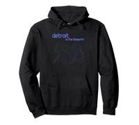 Detroit es el arte urbano geométrico inspirado en la tecnología Blueprint Sudadera con Capucha