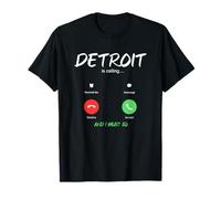 Detroit está Llamando y Debo IR a Michigan de Viaje Camiseta