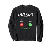 Detroit está Llamando y Debo IR a Michigan de Viaje Sudadera