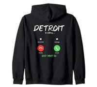Detroit está Llamando y Debo IR a Michigan de Viaje Sudadera con Capucha