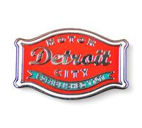 Detroit Motor City - Pin esmaltado con hebilla, pines de solapa fundidos y rellenos para ropa, mochilas, chaquetas de mezclilla y telas, tamaño de 3/4 x 1/2 pulgadas, 3/4" x 1/2", Metal, Sin gemas.