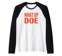 Detroit Pride What Up Doe en el 313 Detroit Michigan Camiseta Manga Raglan