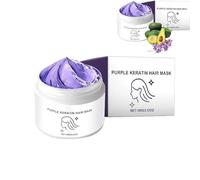 Detroitrain Masquilla para el cabello de queratina púrpura, acondicionador hidratante de Detroitrain, máscara para el cabello púrpura de potencia, acondicionamiento profundo para pelos (1pcs)