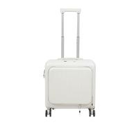 Dettchan Maleta de embarque blanca de 18 pulgadas, con bolsillo frontal, equipaje de viaje, capacidad de carga 30 kg, 45 x 24 x 41 cm, para viajes de corta distancia en el país y en el extranjero,
