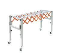 Dettchan Mesa transportadora ajustable, hierro mesa transportadora ajustable, rodillo de tijera, carga total de 50 kg, para transportadores ligeros 130 x 44 x 80 cm