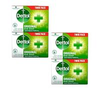 Dettol Original Jabón Antibacterial 100 g - Limpieza Profunda y Protección Antibacteriana para Manos y Cuerpo - Higiene y Frescor Diario - Pack Laborawi (4 x 100g)