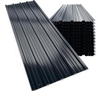 DEUBA® 12x Paneles para Tejado, Chapa Ondulada, Perfiladas Techo 7m², Placa Sandwich Perforada Galvanizadas, Cobertizo Garaje, Revestimiento Pared Caseta, 129x46cm, Grosor 0,25 mm, Construcción