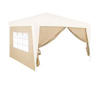 Deuba 2X Paredes Laterales para Pabellón Crema 3x6m Pared Impermeable de Cenador con Ventana y Cremallera