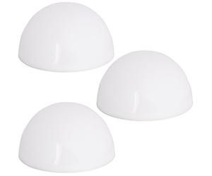 Deuba® 3x Lámparas Solares LED Inalámbricas Ø20cm Batería Recargable Sensor de Oscuridad 8hs Luz Blanca