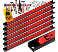 DEUBA® 6x Soporte Magnético de Pared 60 cm Set Barras Imán Acero hasta 23kg Herramientas Cocina