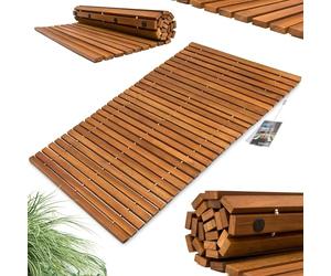 Deuba® Alfombra de Baño de Madera de Acacia 76x50cm Alfombrilla para Ducha Sauna SPA Certificado FSC