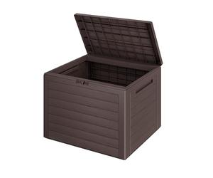 Deuba Baúl de Almacenaje Exterior Arcón de Jardín Cofre de Cojines Cajón de Jardín 190L Marrón