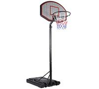 Deuba® Canasta Baloncesto con Soporte Altura Ajustable 205-305cm Base 70Kg Ruedas Niños Adultos