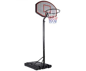 Deuba Canasta de Baloncesto Soporte Ruedas Infantil Adultos Altura Ajustable 257-305cm Regalo Juego