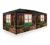Deuba Carpa de Jardín para Fiestas 6x3m Pabellón Camping Exterior 18m² 6 Paredes Laterales Desmontables