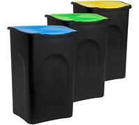 Deuba Cubos de Basura Reciclaje Set de 3