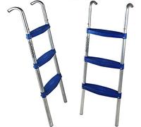 Deuba Escalera para Cama Elástica Trampolín 3 Peldaños 110cm Altura 90cm Montaje Flexible para Trampolin 366cm