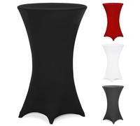 Deuba Funda elástica para Mesa Alta de pie Bistro Ø 70-75 cm Altura 120cm Color Negro Lavable Decorativo