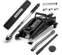 Deuba® Gato hidráulico 3TN Altura Elevador de Coches 135-400mm Set 6 Pzs Taller Llave de Torsión Almohadilla