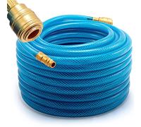 Deuba Manguera Compresor de Aire 20m 15Bar 1/4' Ø 6mm Mangueras Neumáticas Refuerzo Tela Acople Rápido