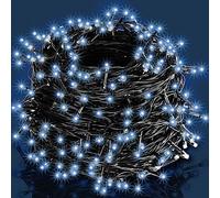 Deuba MONZANA® Cadena Luces Navidad Exterior 100LED Blanco Frío 7m 8 modos Temporizador Resistentes al Agua Decoración Interior Jardín