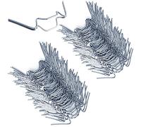 Deuba Set de 100 abrazaderas clips de sujeción para invernaderos de acero inoxidable pinzas para fijar 85x30mm para placas