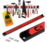 DEUBA® Soporte Magnético de Pared 60cm Barra Imán Acero hasta 23Kg Organizador Herramientas Utensilios Cocina Taller Garaje Resistente incl. Material Montaje