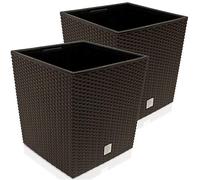 DEUBAŽ Set 2X Macetas Rato 35L Macetero Grande Jardinera Decorativa Interior Exterior Jardín Marrón