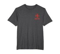 Deus Lo Vult Disfraz de Caballero templario Cruz I Deus Vult Camiseta, Hombre Tallas Grandes, Jaspeado Oscuro, 2X Alto