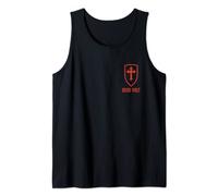 Deus Lo Vult Disfraz de caballero templario Cruz I Deus Vult Camiseta sin Mangas