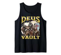 Deus Vault Funny Offensive Knight Meme Bootleg Gráfico Camiseta sin Mangas