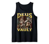Deus Vault Funny Offensive Knight Meme Bootleg Gráfico Camiseta sin Mangas