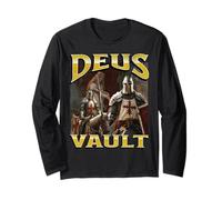 Deus Vault Funny Offensive Knight Meme Bootleg Gráfico Manga Larga