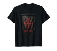 Deus Vult Camiseta Caballeros Templarios Cruzados Cruzada Camiseta