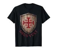 Deus Vult Camiseta Caballeros Templarios Cruzados Cruzada Camiseta