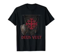 Deus Vult Camiseta Caballeros Templarios Cruzados Cruzada Camiseta